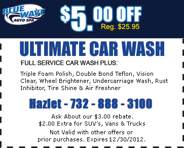 Car wash discount coupons